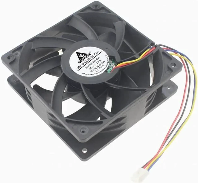 Alt view image 2 of 3 - DC 12V Cooling Fan 12cm 120mm 12038 120x120x38mm Big Quiet Brushless Axial Computer Case Cooler Fan PWM FG 12038 Fan Grill Net