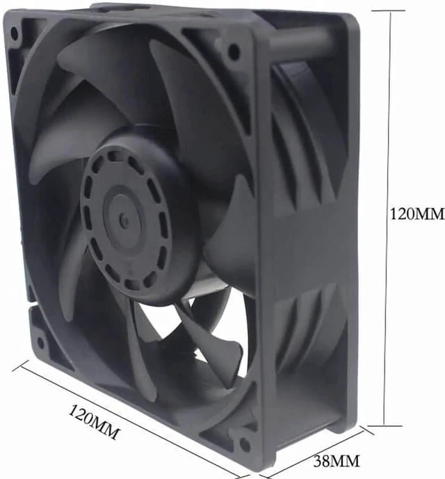 Alt view image 3 of 3 - DC 12V Cooling Fan 12cm 120mm 12038 120x120x38mm Big Quiet Brushless Axial Computer Case Cooler Fan PWM FG 12038 Fan Grill Net