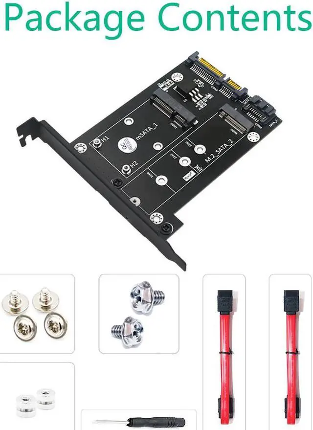 Alt view image 4 of 6 - 2 in 1 MSATA NGFF M2 to SATA 3.0 Expansion Card PCI Express PCIE to M2 Adapter M.2 to SATA Converter Riser for Mining