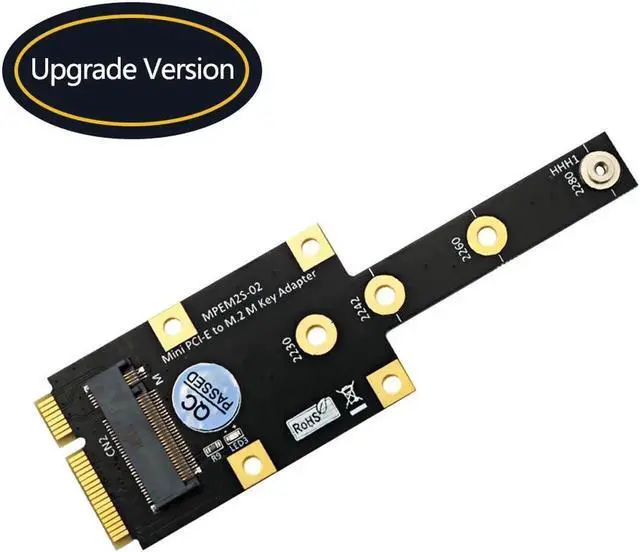 Alt view image 2 of 7 - mSATA to Key B M.2 SATA SSD Adapter Convert Card Riser Board mSATA to M.2 SSD Converter Support 2230 2242 2260 2280 M2 SSD