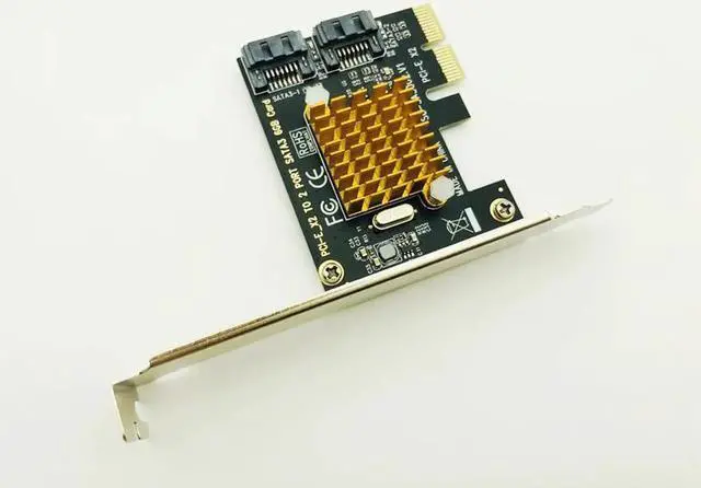 Alt view image 6 of 7 - SATA Card PCI-E 2X 4X 8X 16X Controller Cards PCI Express to SATA 3.0 2-Port SATAIII 6Gbps Expansion Adapter Boards