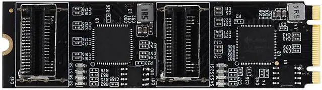 Alt view image 6 of 7 - NEW M.2 to SATA Card PCI Express 3.0 M2 to SATA Multiplier Adapter 8 Port SATA 3 6Gbps Controllers B+M Key with 2 Mini SAS Cable