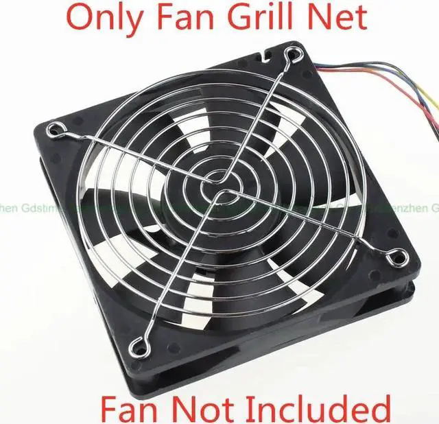 Alt view image 2 of 2 - 12V Cooling Fan 12cm 120mm 12038 120x120x38mm Big Quiet Brushless Axial Dual Ball Cooler Fan PWM FG 12038 Fan Grill Net