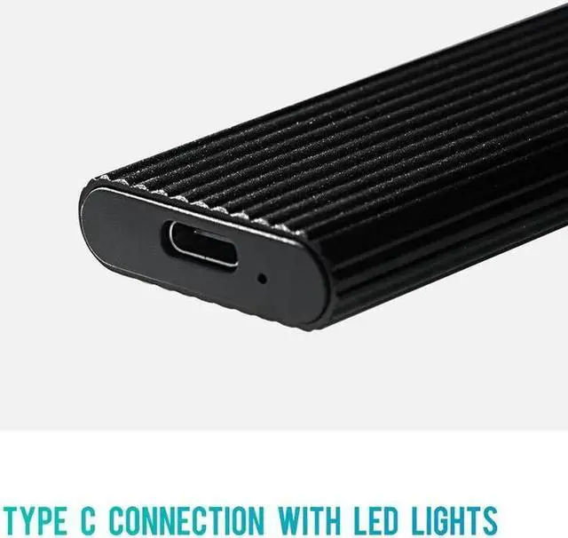 Alt view image 3 of 7 - M.2 NVMe SSD Enclosure 10Gbps Dual Protocol M2 NVMe Case M2 NVMe PCIE NGFF M.2 SATA SSD Box w/ OTG Adapter for 2230-2280 M.2 SSD N/A Red