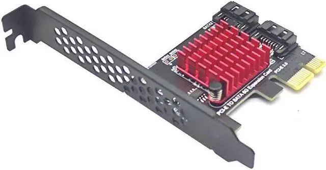 Alt view image 3 of 6 - Chi a Mining SATA PCI e Adapter 2 Port SATA 3.0 to PCIe x1 Expansion Card SATA3.0 PCIe PCI-e Converter JMB 582 Chip Add on Cards