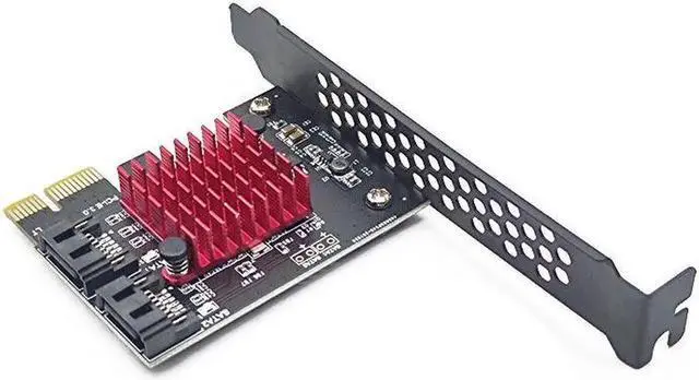 Alt view image 6 of 6 - Chi a Mining SATA PCI e Adapter 2 Port SATA 3.0 to PCIe x1 Expansion Card SATA3.0 PCIe PCI-e Converter JMB 582 Chip Add on Cards