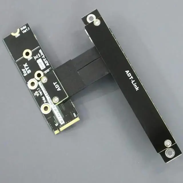 Alt view image 4 of 7 - PCI-E 3.0 Riser Card M.2 for NGFF for NVMe to PCIe x16 Extension Cable Gen3 SATA Power Cable 32G/bps for BTC Miner