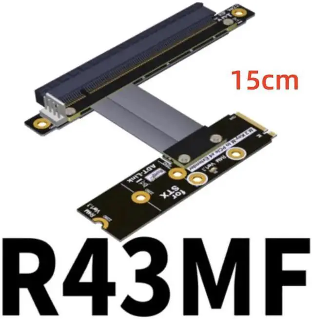 Main image of PCI-E 3.0 Riser Card M.2 for NGFF for NVMe to PCIe x16 Extension Cable Gen3 SATA Power Cable 32G/bps for BTC Miner Black
