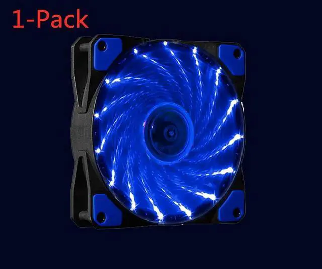 Alt view image 4 of 7 - RGB PC Case Fans Computer Case Cooling Fan 12V DC 15 Lights Streamer Chassis Fan 12CM RGB LED PWM Light Heat Dissipation Fan