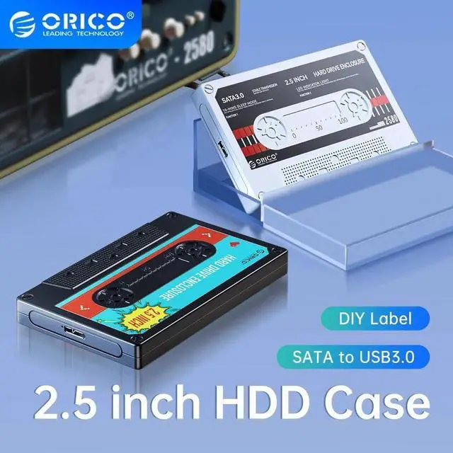 Alt view image 7 of 7 - 2.5'' HDD Enclosure SATA to USB3.0 USB3.1 External Hard Drive HD Disk Case 5Gbps/6Gbps Type-C HDD Case With DIY Sticker