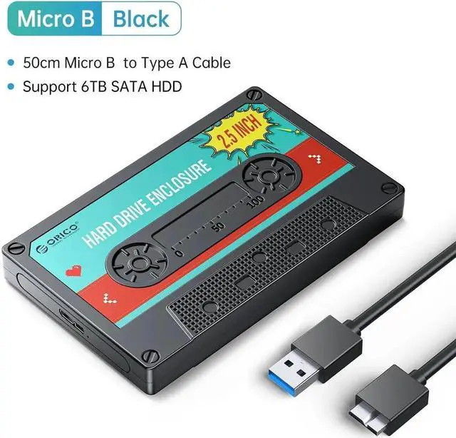 Main image of 2.5'' HDD Enclosure SATA to USB3.0 USB3.1 External Hard Drive HD Disk Case 5Gbps/6Gbps Type-C HDD Case With DIY Sticker