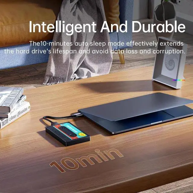 Alt view image 6 of 7 - 2.5'' HDD Enclosure SATA to USB3.0 USB3.1 External Hard Drive HD Disk Case 5Gbps/6Gbps Type-C HDD Case With DIY Sticker White