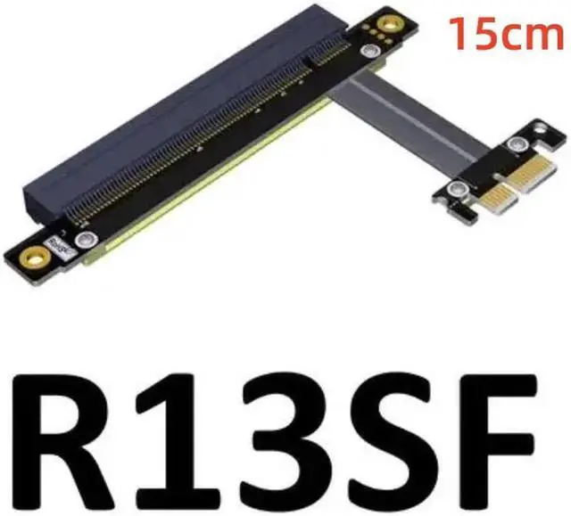 Main image of 1X to 16X PCIe Flexible Flat Extension FFC PCI Express 1 to 16 X Adapter Riser Card Adapter PCI-E Extender Cable PCI-E Gold