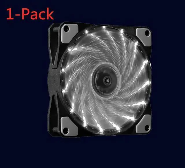 Alt view image 2 of 7 - RGB PC Case Fans Computer Case Cooling Fan 12V DC 15 Lights Streamer Chassis Fan 12CM RGB LED PWM Light Heat Dissipation Fan