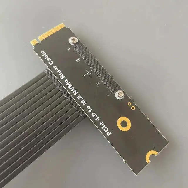 Alt view image 2 of 7 - M.2 M-key NVMe To PCI Express 3.0 4.0 X8 Riser Cable with SATA Cable for PCIe 8x LAN, RAID SSD Cards M2 ultra SSD