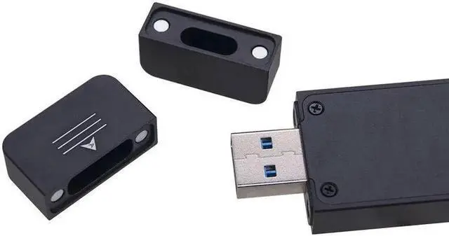 Alt view image 7 of 7 - Dual Protocol USB3.1 Type C M.2 SATA NVME Enclosure SSD Adapter USB NVME Case SSD M2 NVME External Case M2 SATA SSD Box RTL9210B