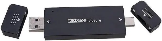 Alt view image 6 of 7 - Dual Protocol USB3.1 Type C M.2 SATA NVME Enclosure SSD Adapter USB NVME Case SSD M2 NVME External Case M2 SATA SSD Box RTL9210B