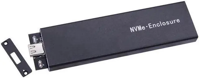 Alt view image 6 of 6 - Dual Protocol M2 SSD Case for NVME PCI-E NGFF SATA M.2 SSD Enclosure Box M.2 to USB 3.1 SSD Adapter RTL9210B Chip with OTG Cable