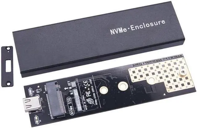 Alt view image 4 of 6 - Dual Protocol M2 SSD Case for NVME PCI-E NGFF SATA M.2 SSD Enclosure Box M.2 to USB 3.1 SSD Adapter RTL9210B Chip with OTG Cable