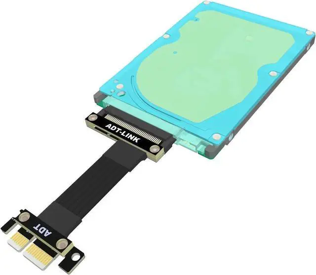 Alt view image 4 of 7 - PCIe 4.0 1x SSD To SFF-8639 (U.2) Adapter Cable For 2.5" NVMe U.2 SFF-8639 SSD Gold