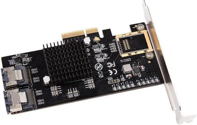 Alt view image 3 of 6 - PCI-E/PCIE SATA Card PCI Express SATA Controller PCIE to SATA 3.0 Card 8-Port SATA3 Expansion Adapter +Cable