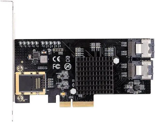 Alt view image 4 of 6 - PCI-E/PCIE SATA Card PCI Express SATA Controller PCIE to SATA 3.0 Card 8-Port SATA3 Expansion Adapter +Cable