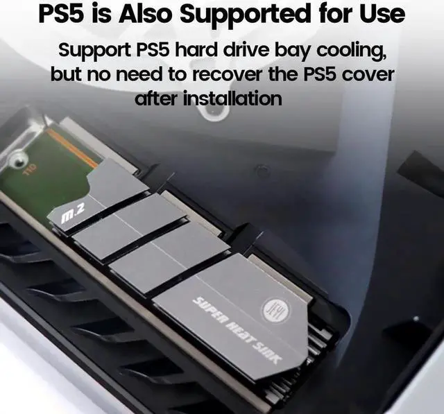 Alt view image 5 of 7 - SSD Cooling M.2 Heatsink NVME Heat sink NGFF M.2 2280 Aluminum Cooler Thermal Conductivity Silicon Wafer Cooling