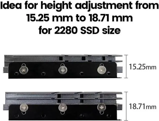 Alt view image 6 of 7 - SSD Cooling M.2 Heatsink NVME Heat sink NGFF M.2 2280 Aluminum Cooler Thermal Conductivity Silicon Wafer Cooling