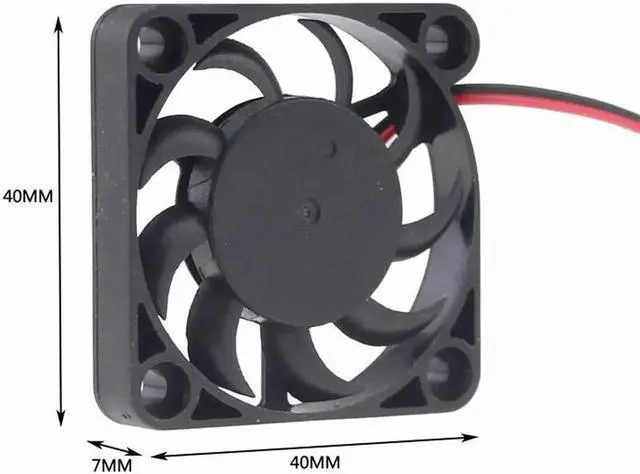 Alt view image 2 of 4 - 2PCS DC 5V 12V Fan 4cm 40mm 4007 40x40x7mm Ultrathin Brushless Axial Cooling Fan 4007 Fan PH2.0 XH2.54 Fan Grill Net