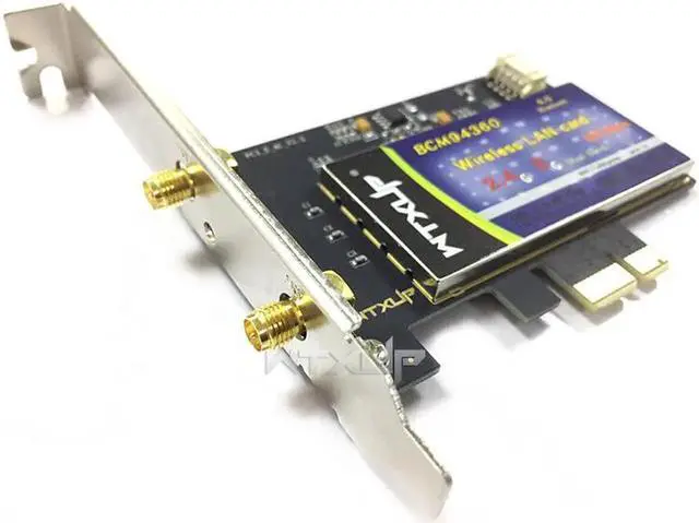 Alt view image 5 of 5 - 802.11AC Dual Band network card Broadcom BCM94360 867Mbps PCI Express DESKTOP WIFI Adapter Bluetooth BT 4.0 for Mac/Hackintosh