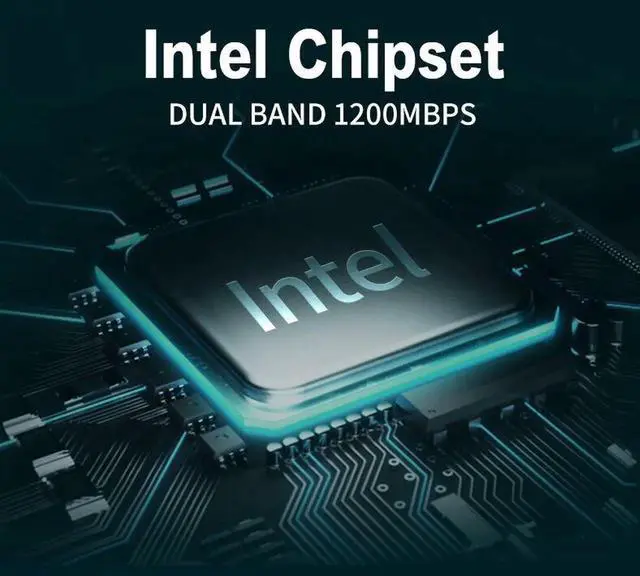 Alt view image 5 of 7 - Dual Band AC 1200Mbps Wireless Bluetooth WiFi Card WiFi PCIe Network Adapter 5GHz/2.4GHz PCI Express Network Wlan BT4.0