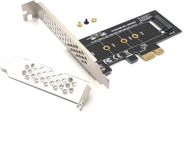 Alt view image 5 of 7 - NVME SSD M2 PCIE 1x Adapter PCIE to M2 Adapter M.2 NVME SSD to PCI Express X1 Card Riser Adapter M Key for 2230-2280 M2 SSD