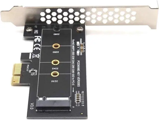 Alt view image 6 of 7 - NVME SSD M2 PCIE 1x Adapter PCIE to M2 Adapter M.2 NVME SSD to PCI Express X1 Card Riser Adapter M Key for 2230-2280 M2 SSD