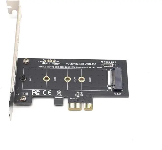 Alt view image 7 of 7 - NVME SSD M2 PCIE 1x Adapter PCIE to M2 Adapter M.2 NVME SSD to PCI Express X1 Card Riser Adapter M Key for 2230-2280 M2 SSD