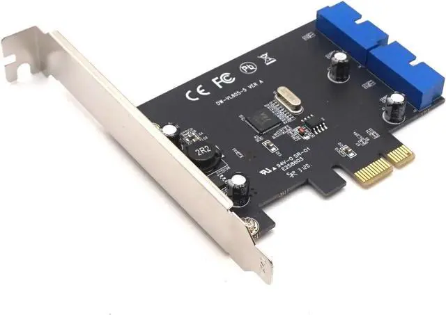Main image of PCI Express to Dual 20 Pin USB 3.0 Controller Card Super Speed PCI-E X1 to 2 Ports USB 3.0 19 Pin Header With Low Profile Bracket