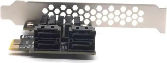 Alt view image 6 of 7 - PCIE PCI-E to 4 Port SATA 3.0 to PCIe x1 GEN3 Expansion Adapter Card 4 SATA 3 III PCI-e PCI Express Converter ASMedia ASM1064