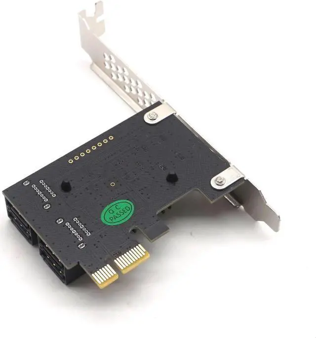 Alt view image 2 of 7 - PCIE PCI-E to 4 Port SATA 3.0 to PCIe x1 GEN3 Expansion Adapter Card 4 SATA 3 III PCI-e PCI Express Converter ASMedia ASM1064