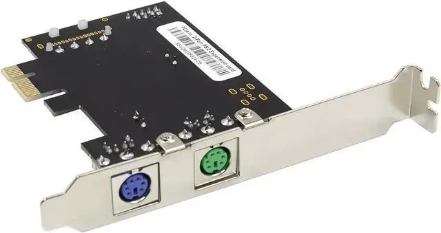 Alt view image 6 of 7 - PCIE to 2xPS2 PS/2 Port For PC Keyboard Mouse Adapter Card