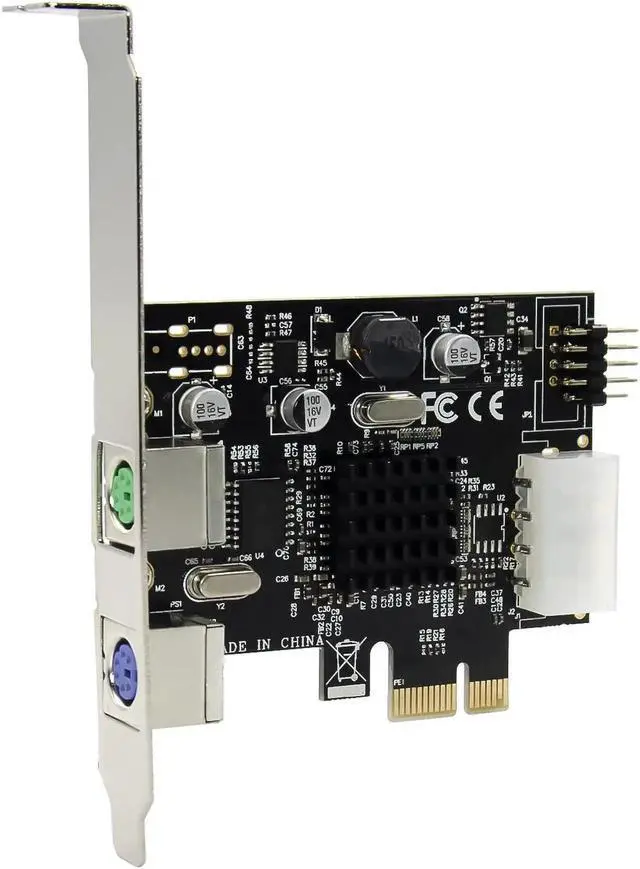 Alt view image 4 of 7 - PCIE to 2xPS2 PS/2 Port For PC Keyboard Mouse Adapter Card