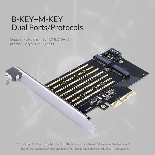 Alt view image 6 of 7 - PCI-E Express M.2 M B key Interface SSD M.2 NVME to PCI-E 3.0 X4 Gen3 Convert Card Support 2230-2280 Size Super Speed Card