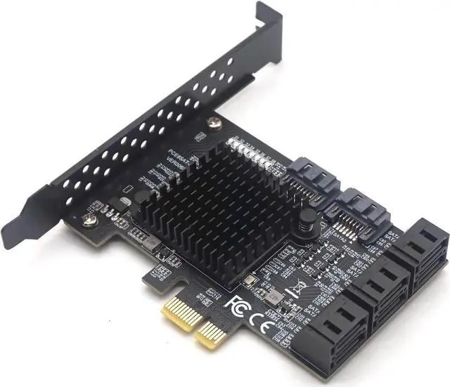 Main image of 8 Ports SATA 3.0 to PCIe Expansion Card PCI Express 8 SATA Adapter 8 Port SATA 3 Converter with Heat Sink 88SE9215 Chip for HDD