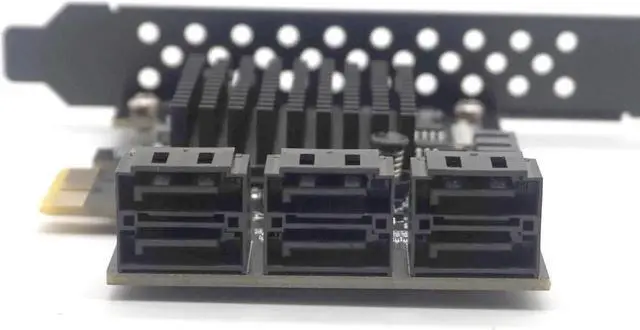 Alt view image 5 of 7 - 8 Ports SATA 3.0 to PCIe Expansion Card PCI Express 8 SATA Adapter 8 Port SATA 3 Converter with Heat Sink 88SE9215 Chip for HDD