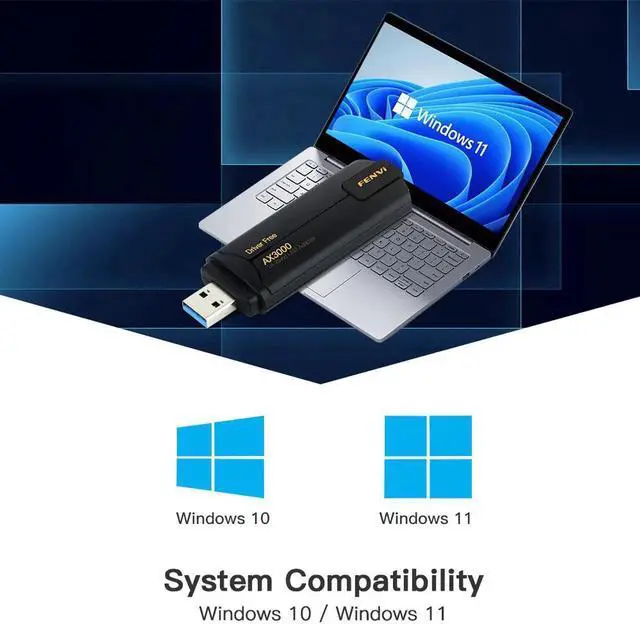 Alt view image 7 of 7 - WiFi6E USB3.0 WiFi Adapter AX3000 Tri-Band 2.4G/5G/6GHz Wireless Network Card WiFi Dongle Wlan Receiver For Win10/11 Driver Free