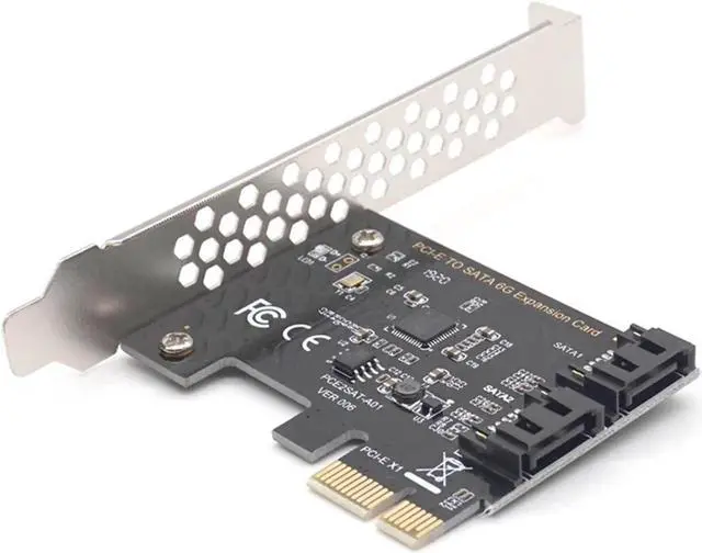 Main image of 2 Port PCIE SATA 3.0 6Gbps Controller Card, PCI Express to SATA III Adapter Converter SATA 3.0 PCI-E Riser Expansion Adapter Board for PC