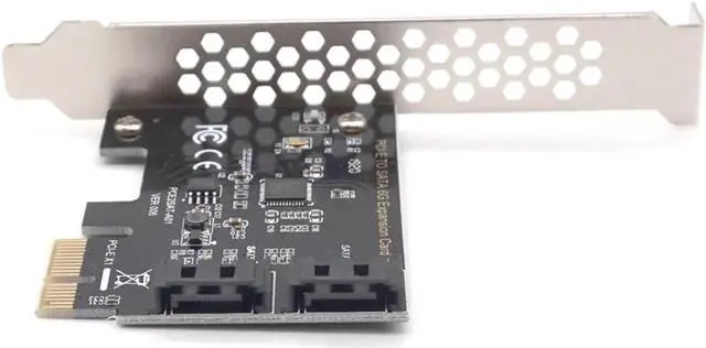 Alt view image 3 of 7 - 2 Port PCIE SATA 3.0 6Gbps Controller Card, PCI Express to SATA III Adapter Converter SATA 3.0 PCI-E Riser Expansion Adapter Board for PC