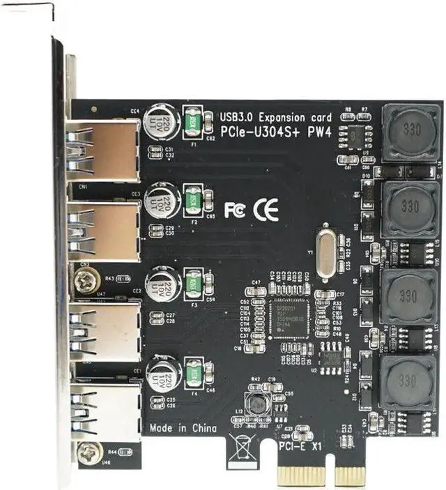 Alt view image 4 of 5 - PCI Express to 4 port USB 3.0 Card PCI-e to External 4-Port USB3.0 Convertor NEC D720201 pcie No external Power Supply