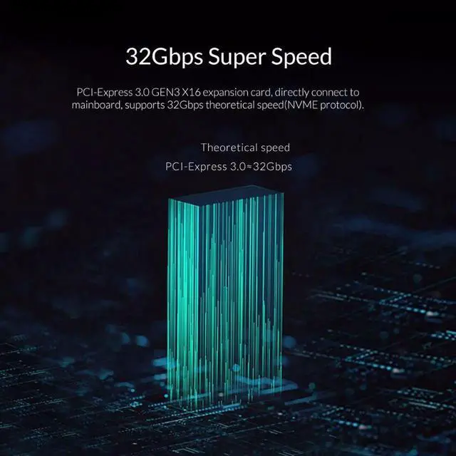 Alt view image 5 of 7 - PCI-E Express M.2 M-key Interface SSD M.2 NVME to PCI-E 3.0 X16 Gen3 Convert Card Support 2230-2280 Size Super Speed Card