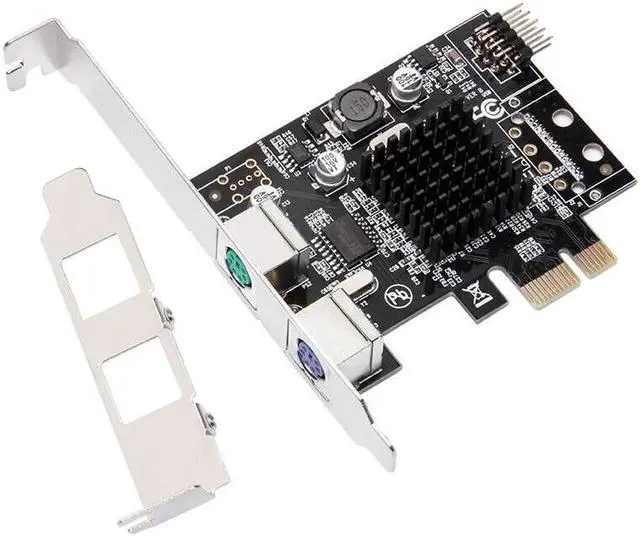Alt view image 5 of 6 - PCIE to 2xPS2 PS/2 Port For PC Keyboard Mouse Adapter Card