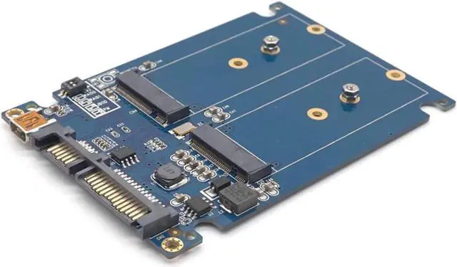Alt view image 6 of 7 - Dual M.2 NGFF ssd SATA3 adapter expansion card adapter SATA to NGFF 2.5 inch SATA