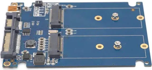 Alt view image 2 of 7 - Dual M.2 NGFF ssd SATA3 adapter expansion card adapter SATA to NGFF 2.5 inch SATA